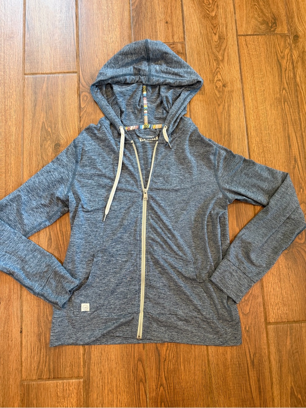 WOWIE Heather Blue full zip Hooded Lightweight Jacket / women’s medium